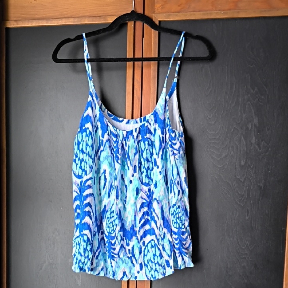 Lilly Pulitzer Serene Call Me Essie Pineapple Printed Tank Top